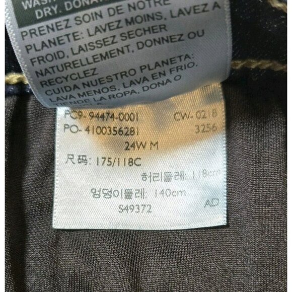 Levis Gold Womens PLUS 24 W Jeans Totally Shaping Boot Cut 42 X 31 Western Logo - Picture 10 of 10